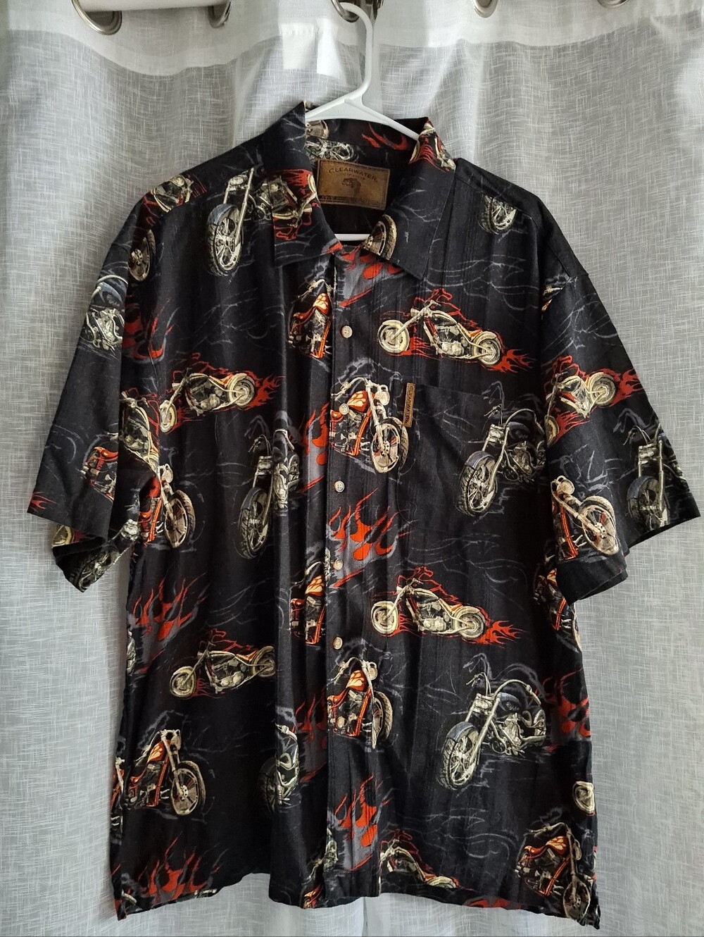 Motorcycle Chopper Button Down Size L